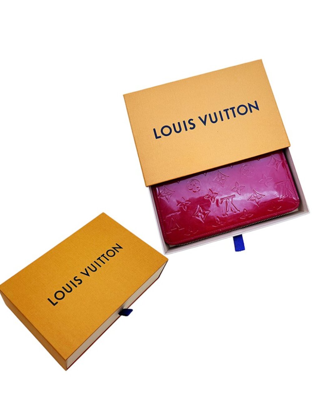 Louis Vuitton Patent Leather Wallet Rose-Red